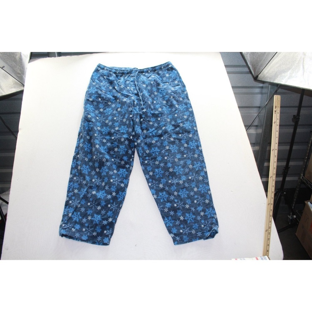 High Sierra Pajama Pants Mens XL Blue Good Snowflake Flannel Drawstring